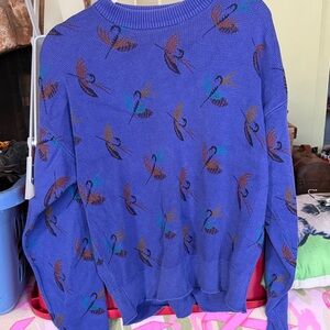 Colorful Fly Fishing Pattern Sweater